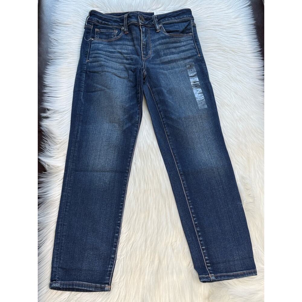 American Eagle Dark Cerulean Wash Mid Rise Skinny Jeans
